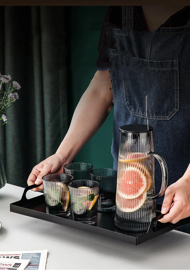 Haut de gros en verre borosilicaté verre de couleur de pulvérisation de placage l'eau froide bouilloire Set avec CUPS