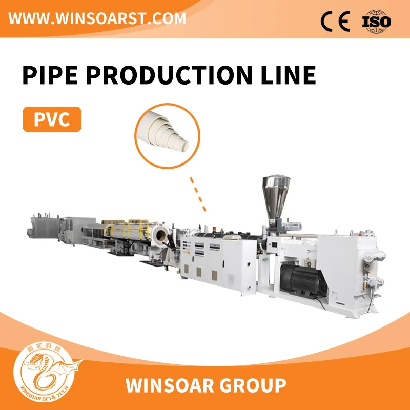 20 63 110 250 315 450mm PVC-U/CPVC/PVC Water Supply/Irrigation/Sewage/Plumbing/Sanitary Pipe/Tube Production Line/Plastic Pipe Extrusion Making Extruder Machine