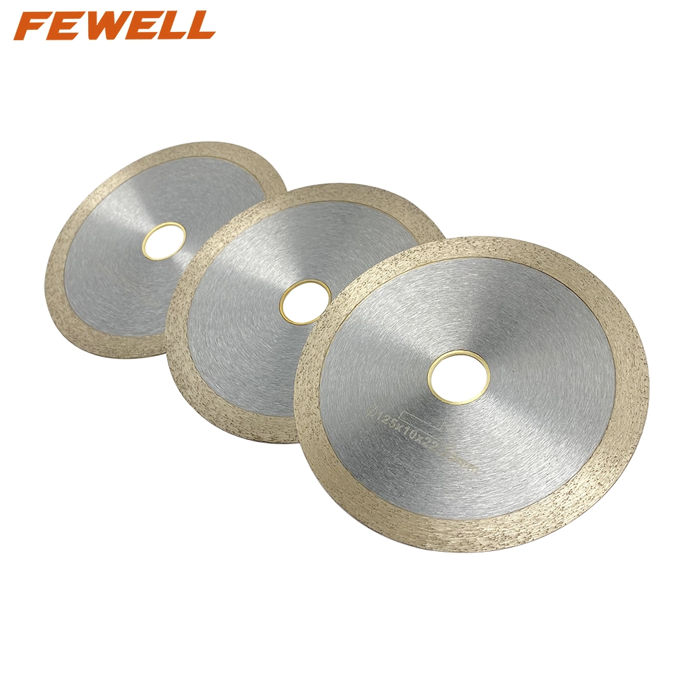 5pouce Presse à chaud frittée 125*1,4*10*22.23mm jante continue Diamond la lame de scie de coupe de la porcelaine de céramique Tuiles humide