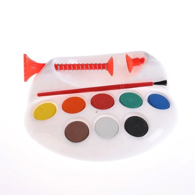 8 couleurs oeuf de Pâques non toxique Aquarelle Paint Brush définie dans la palette