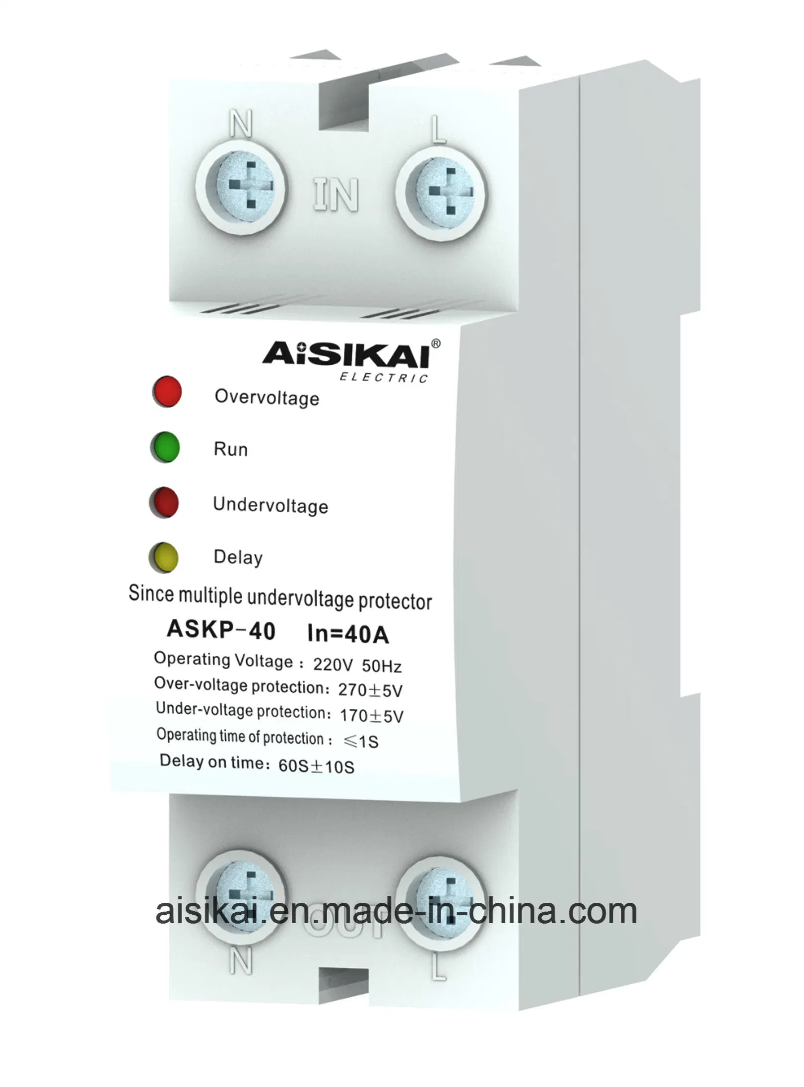 Over-Voltage Under-Voltage Protector Vps (ASKP) with 2 Poles