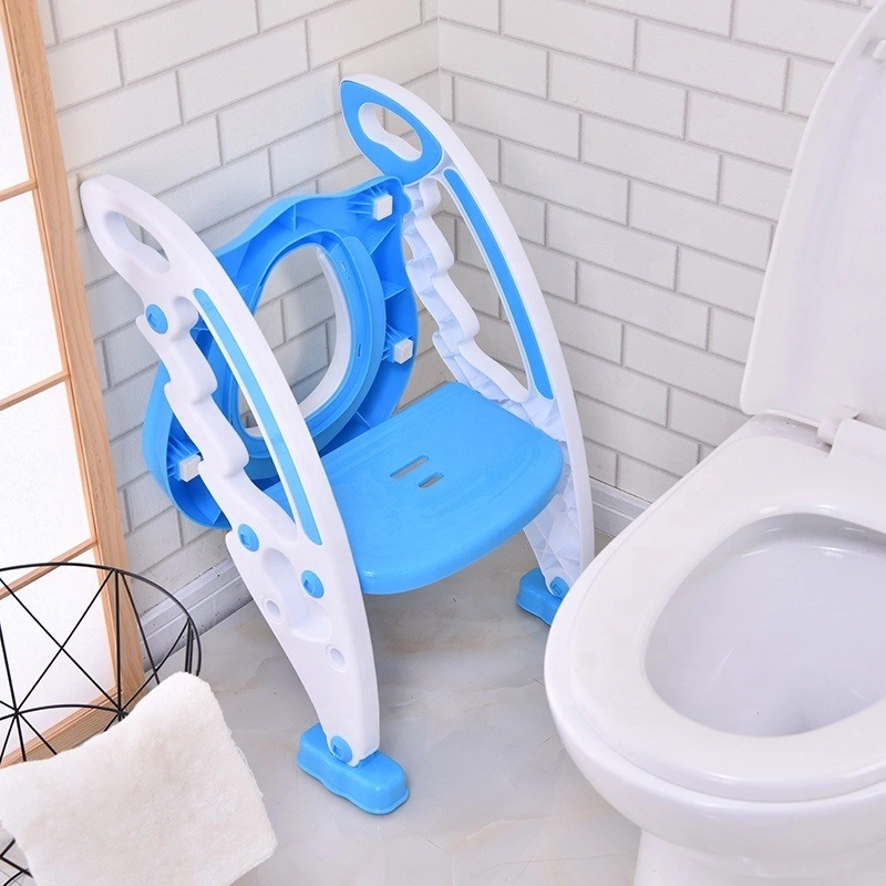 Entrenador de potita con asiento suave ajuste de bebé Potty asiento de entrenamiento Con escalera plegable asiento Potty