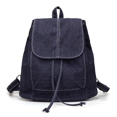 Hot Selling Denim Canvas Laptop Backpack Custom Travelling School Backpack Bag Factory OEM ODM