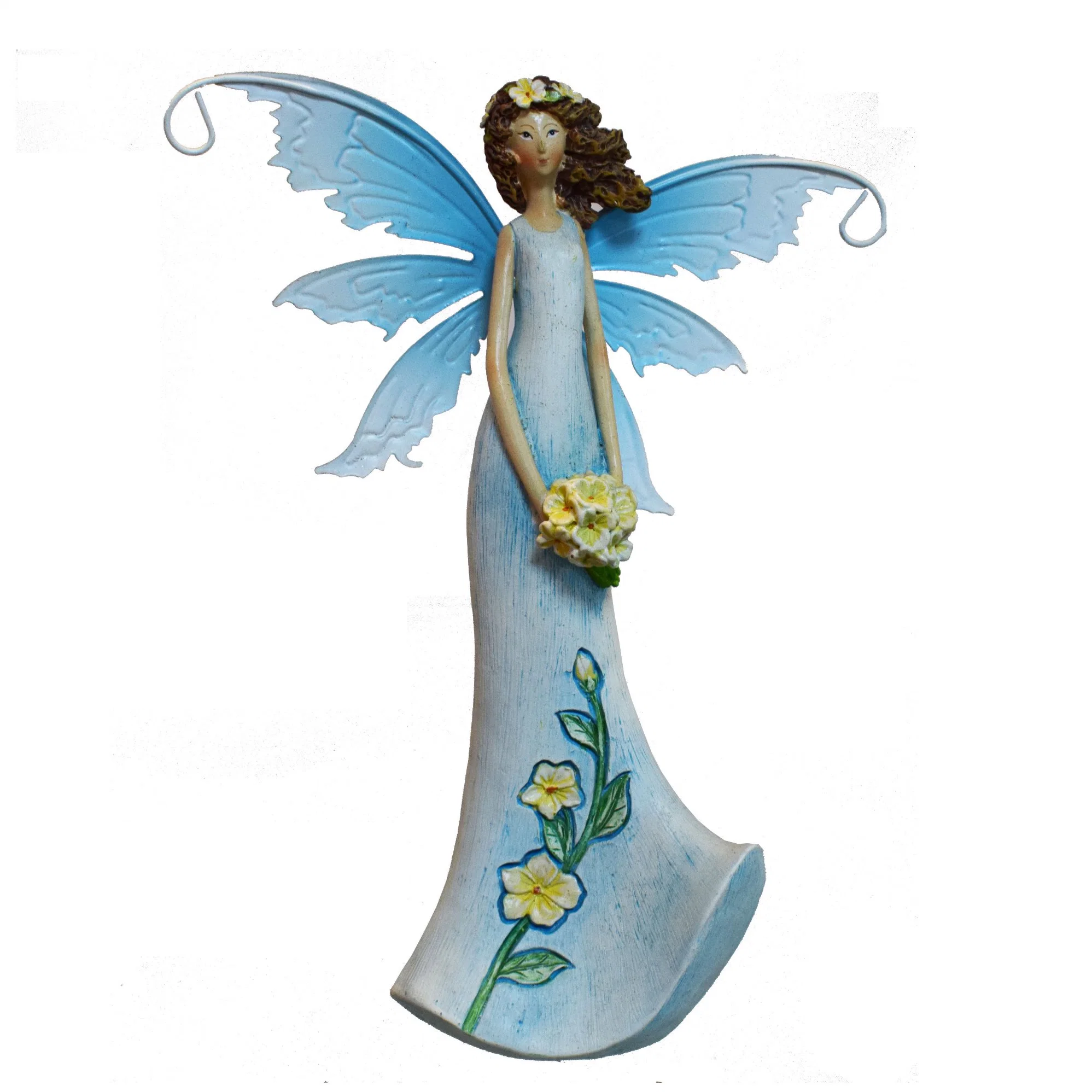 Resin Silicon Mold Epoxy Craft Home Decor Figurine Flying Fairy Tale Blue Color Garden Decoration