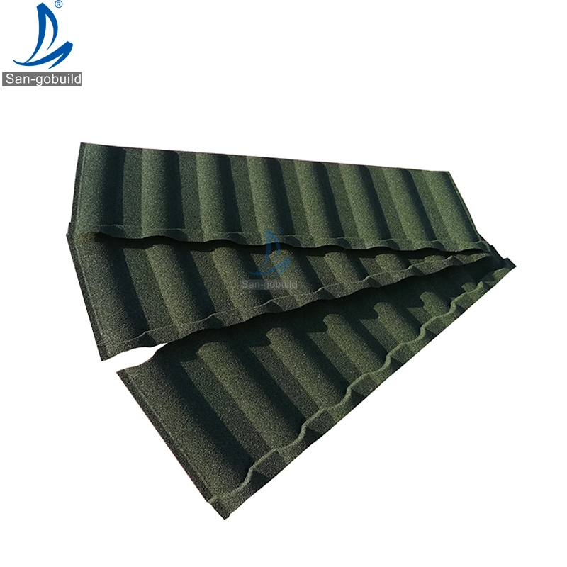 Egypt Colored Stone Coated Zinc Aluminium Roof Sheets Weather Resistant Decorative Roofing Material 26 Gauge