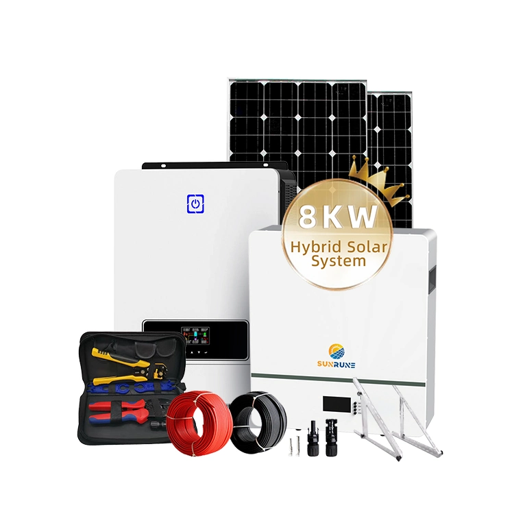 sistema de potência solar híbrido de 8 kw Home 10 kW 6 kW 5 kw 3 kw Sistema solar em Grid Solar Energy Panel System