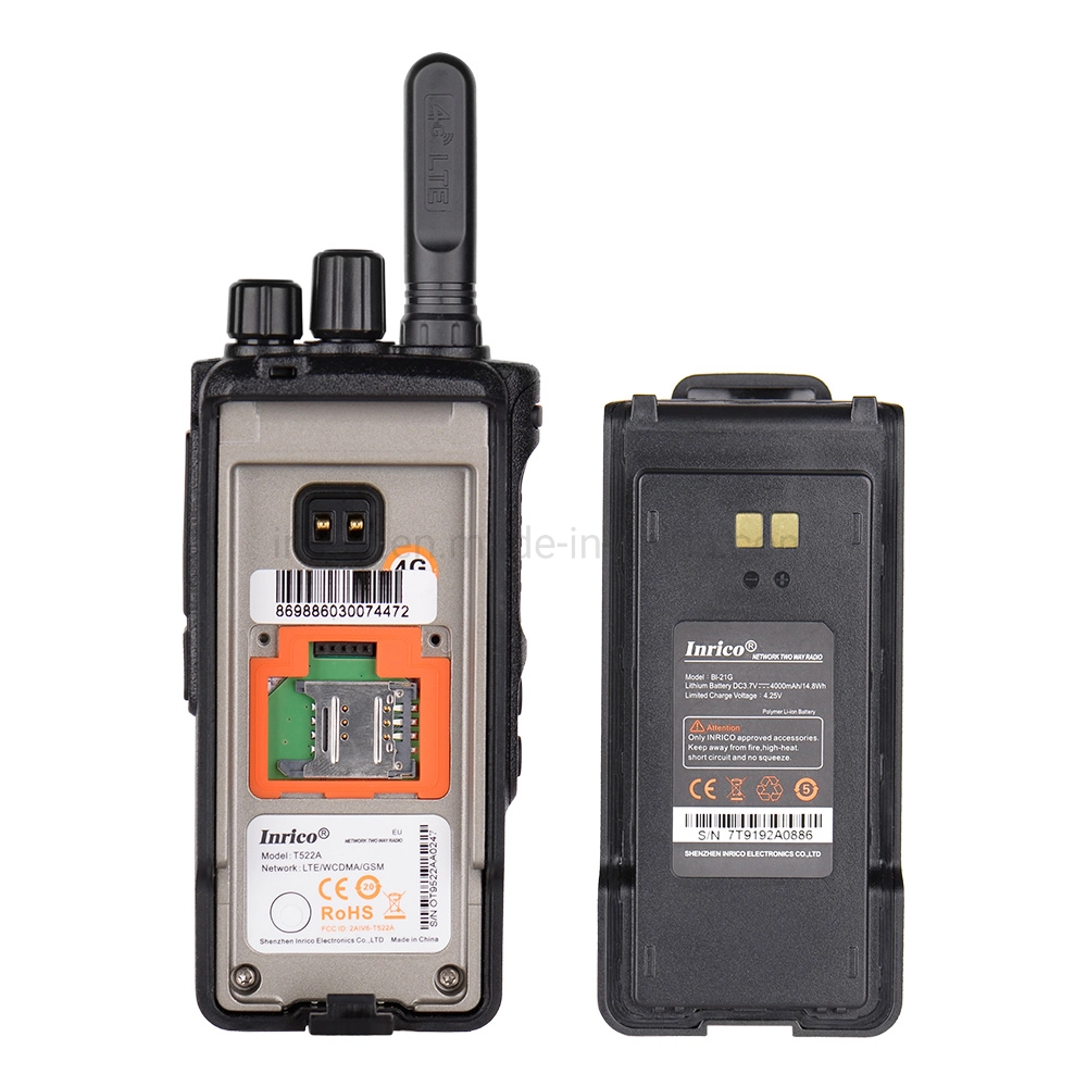 Hot Selling 4G Lte Network Android Go Walkie Talkie Poc Two Way Radio Inrico T522A