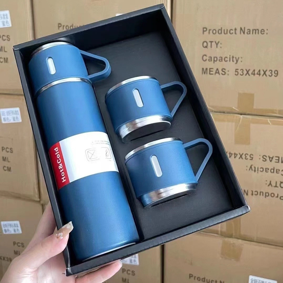 Neue Geschenkbox Set 304 Edelstahl Vakuum-Cup Tragbar Business Tee Infuser Wasser Tasse Geschenk Druck Logo