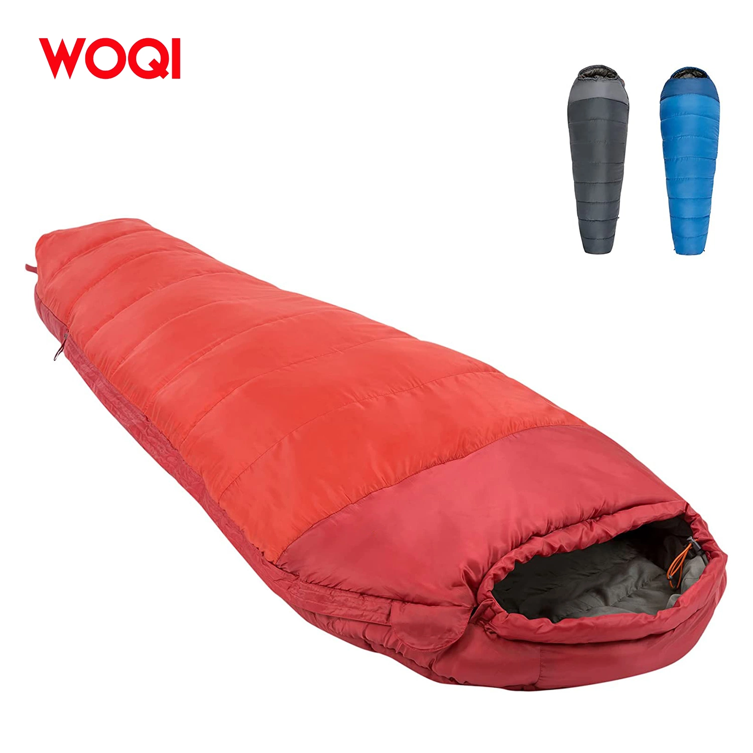 Sac de couchage de camping adulte léger et imperméable pour la randonnée en plein air, modèle momie.