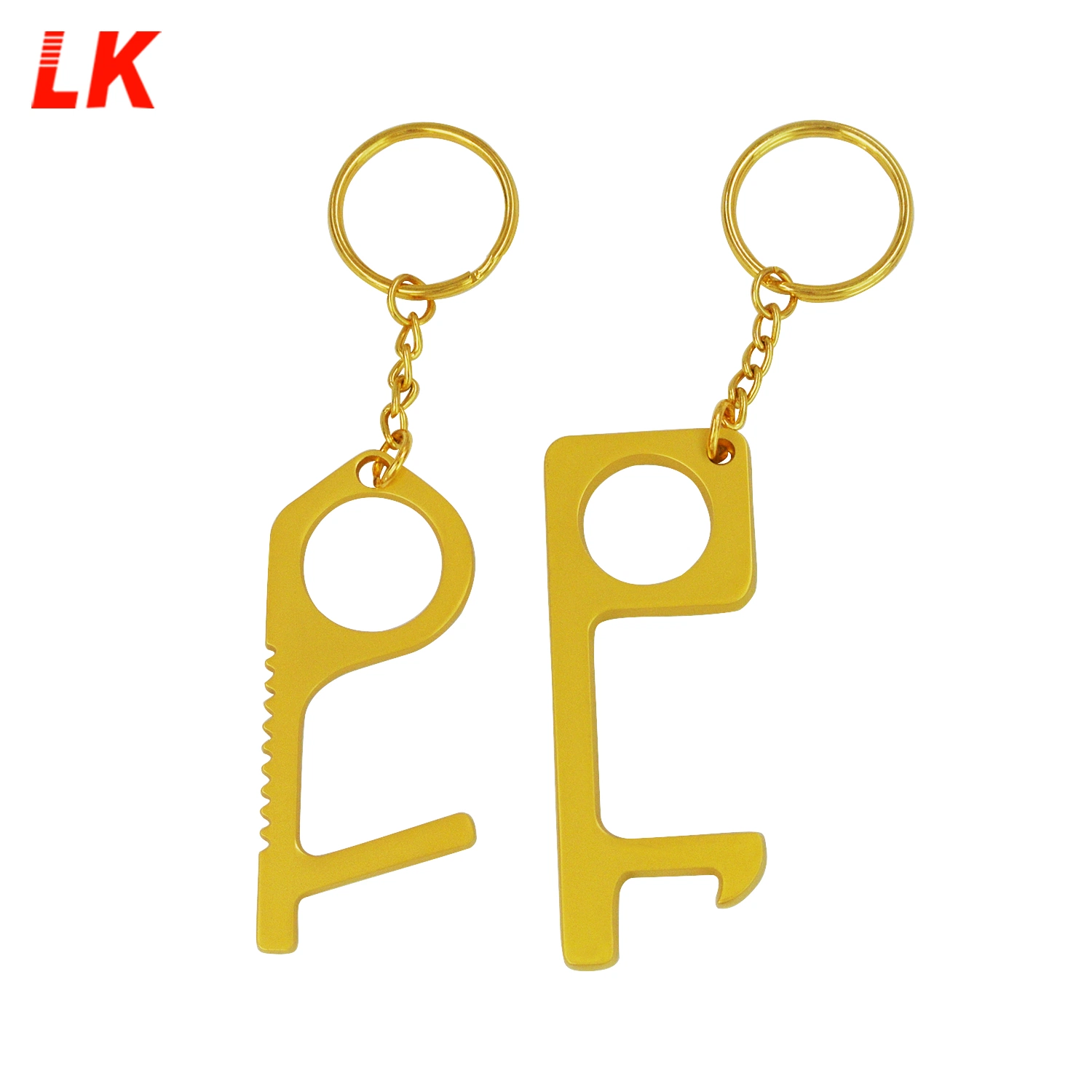 No Touch Brass Metal Hand Door Opener No Touch Tool Keychain Hydgiene Hand