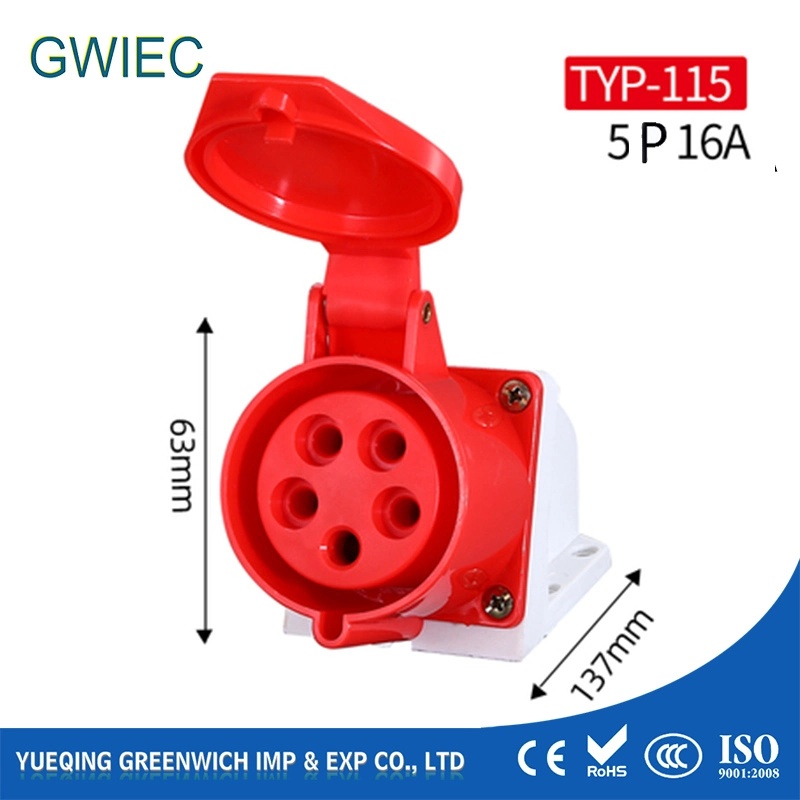 Electrical 16A 32A 63A Male Female Industrial Plug and Socket