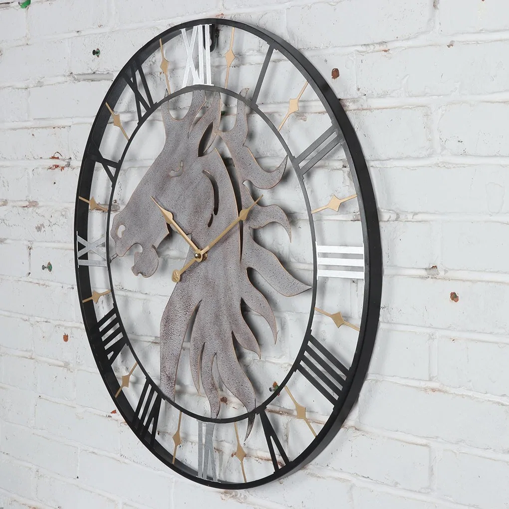 Wholesale/Supplier New Fashion Horse Wall Mounted Clock, Digital Clock for Home Decor Promotional Gift Wall Clock