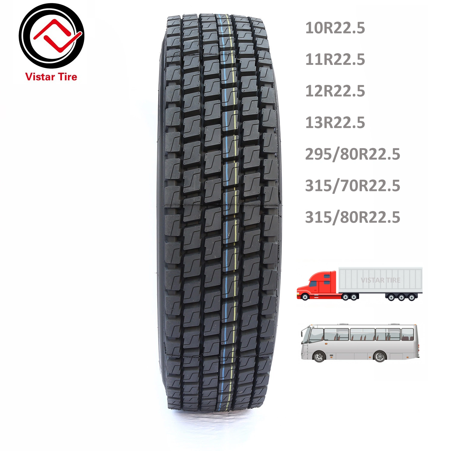 Neumático radial de camión y autobús de ruedas delanteras 295/80r22.5