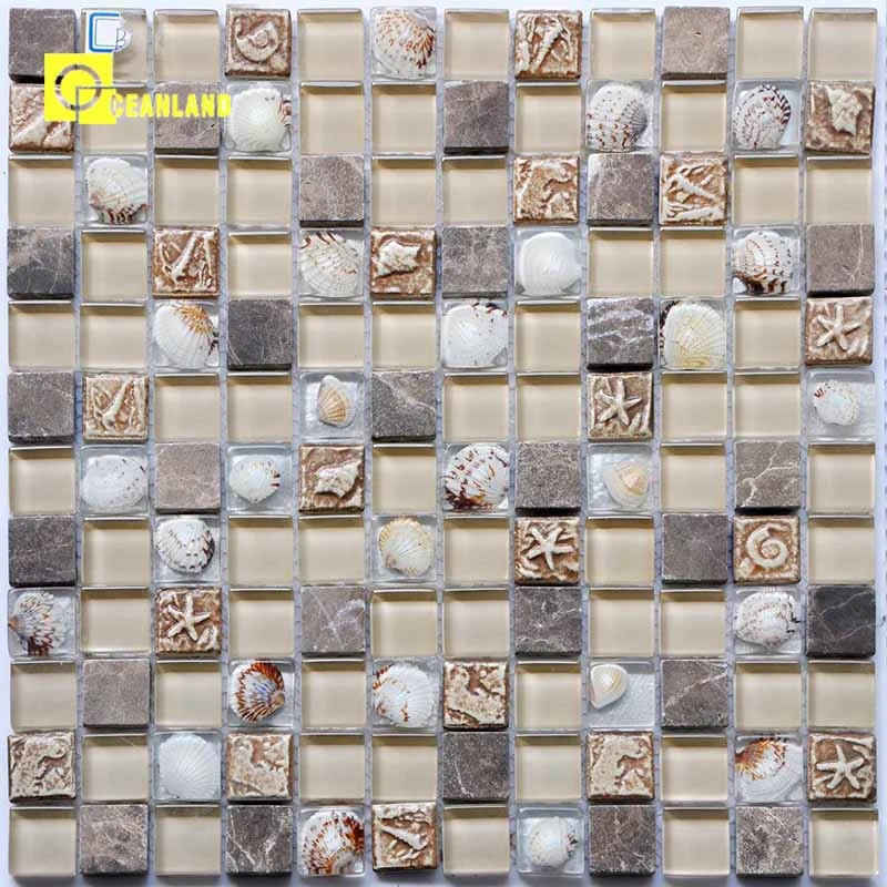 New Design Yellow Crystal Mosaic Patterns Tile