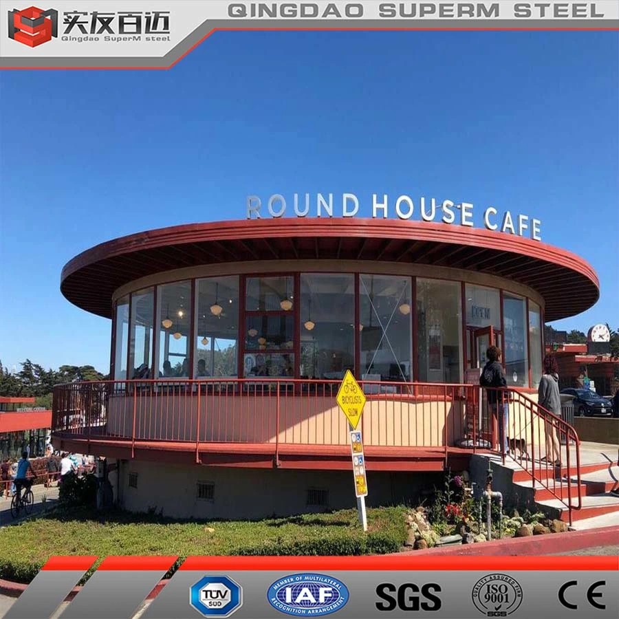 Prefabricated Building modern Building Commercial Steel Structure Coffee Houses Metal Frame Shop