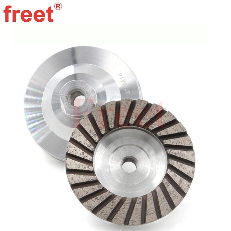 4" Diamond Grinding Cup Wheel Aluminum Based Turbo Abrasive Tools for Concrete