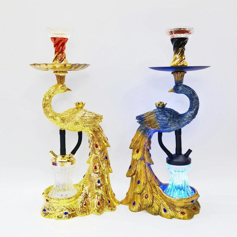 Manufacturers Supply Arabian Hookah Set Peacock Elegant Modeling Resin Process Hookah