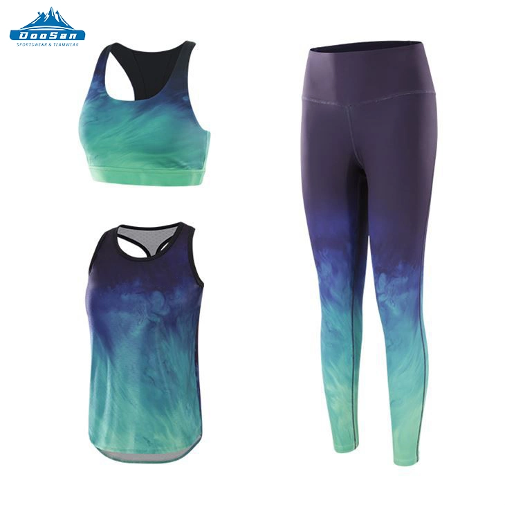 Top largo de manga larga de yoga Leggings conjunto de yoga para mujer Entrenamiento sin costuras ropa ropa de fitness traje deportivo ropa de gimnasio