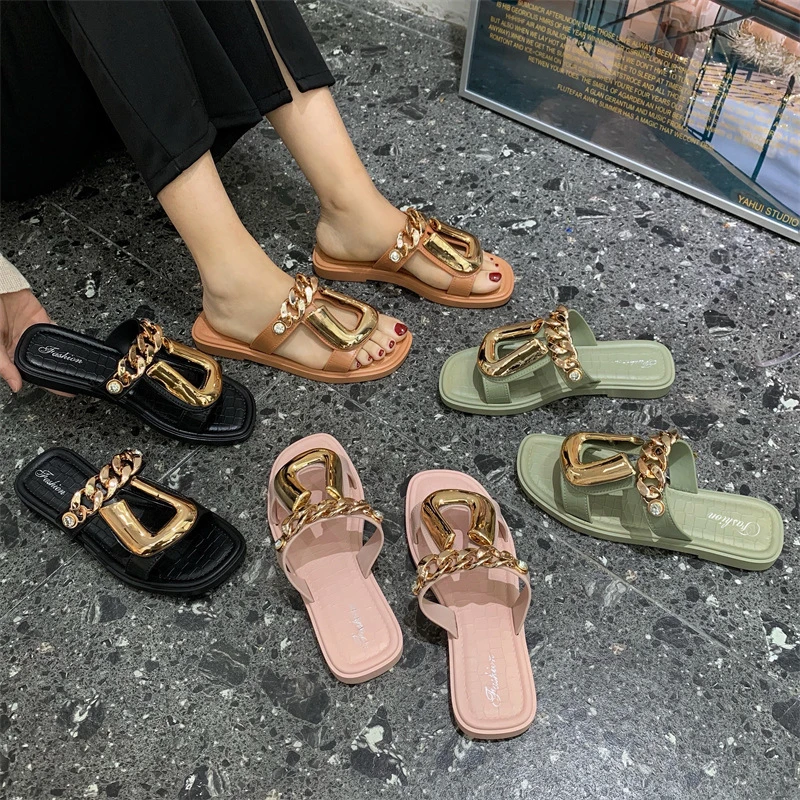 Us Hot Sale and Popular Summer Dress Shoes Women Footwear Slides Slippers