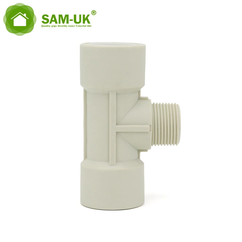 6mm PP Male Tee Irrigation Connect Fittings Plastic Water Fitting Coupling Internal Thread 50mm Quick
