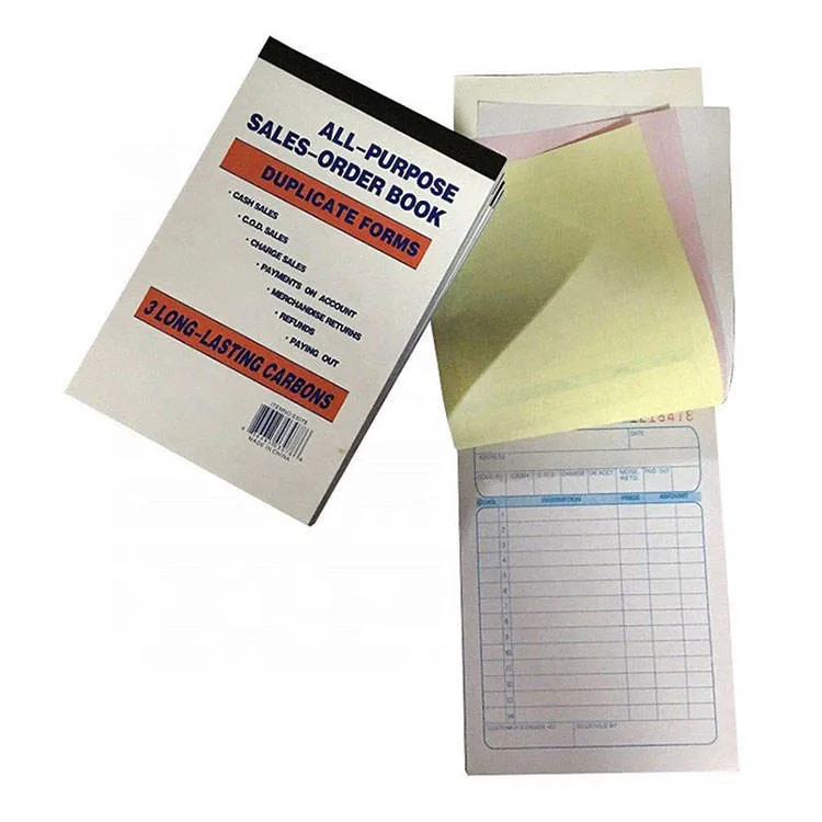 Custom Carbonless Paper Computer Paper Sales Order Book Receipt Book Guest Checks Invoice Paper