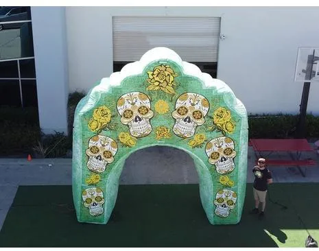 2023 New Custom Branded Round Inflatable Arch with Logo Drive Energy Drink