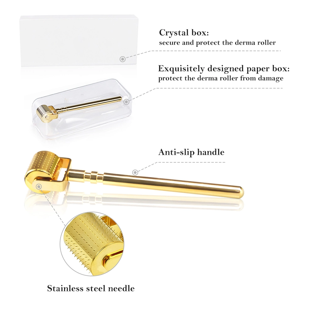 192 Micro Needle 24K Gold Metal Skin Derma Roller