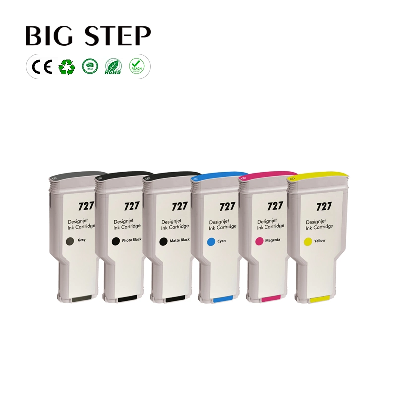 Leading Manufacturer HP 727 with Chip Pigment Ink Cartridge for HP727 for HP Designjet T920 T930 T1500 T2500 Plotter Printer