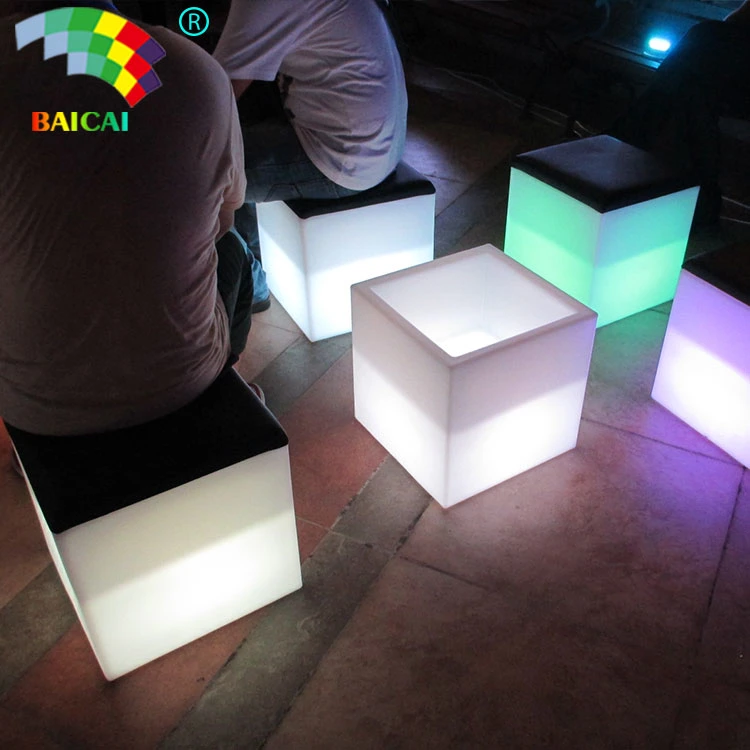 LED Light up Cube Outdoor Furniture LED Cube Chair for Bar Furniture on Sale