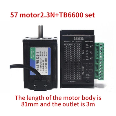 57byg250c Tb6600 2,3n. M L82mm 6,35mm Kit de controlador de motor paso a paso de eje único