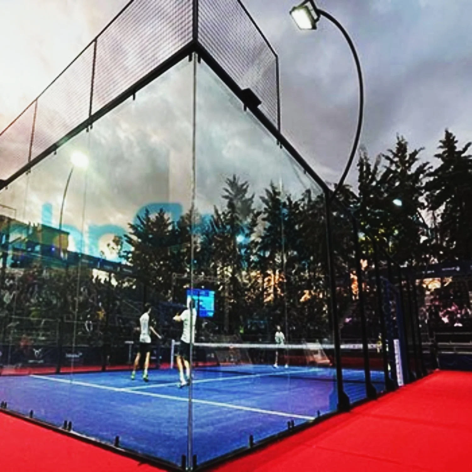 Простота установки и открытый и крытый панорамный деревянные теннисные площадки Суда
