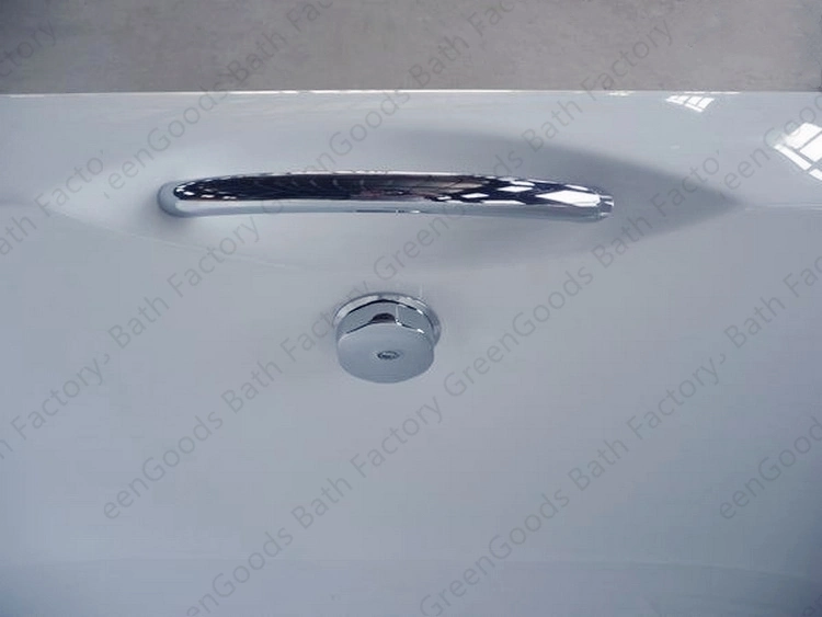 CE Double Seats Freestanding Oval Golden Free Standing Bathtub with Drain