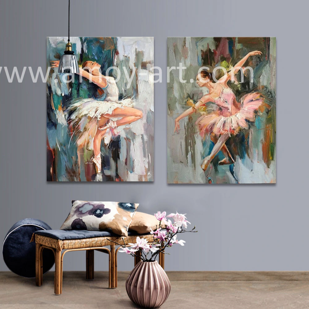 Hand Painted Impressive Ballet Dancer Oil Paintings for Wall Decor