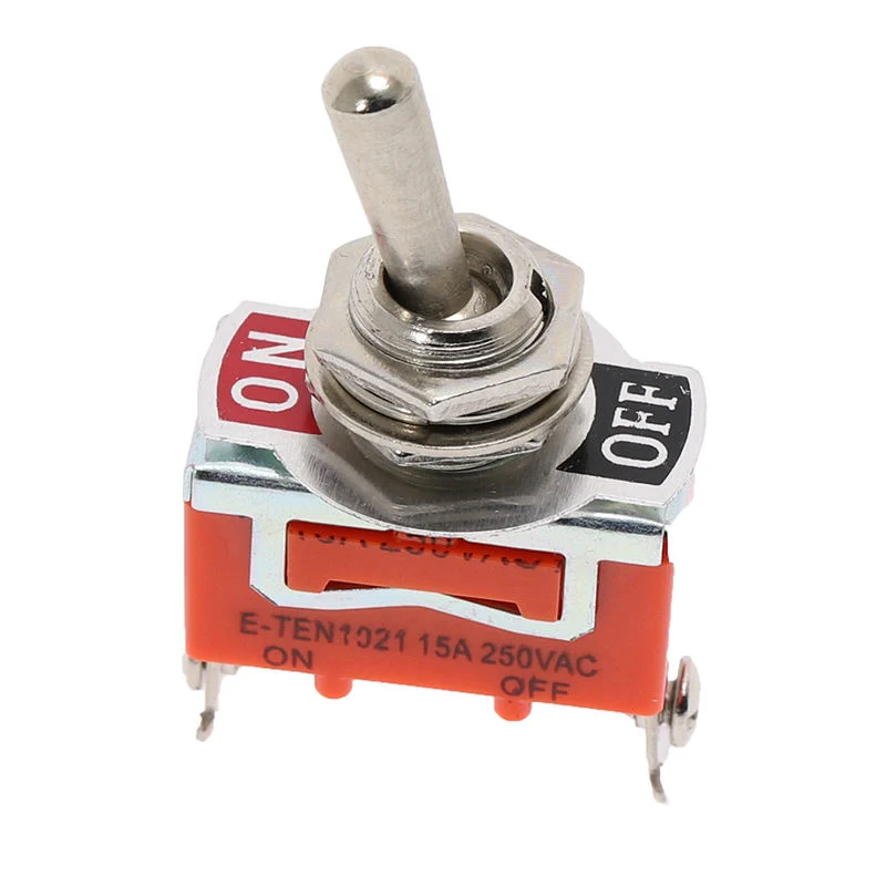 E-Ten1021 Toggle Switch 2 Pin Spst 2 Terminal on-off 15A 250V Toggle Switch Orange Rocker Micro Power Switch