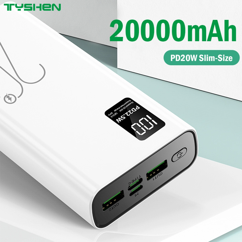 Banco de energía 20000 mAh Pd22.5W Pd20.0W y QC3.0