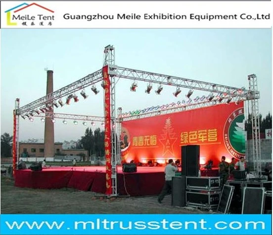 Stage Truss Display Equipment mit Beleuchtung und Lautsprecher