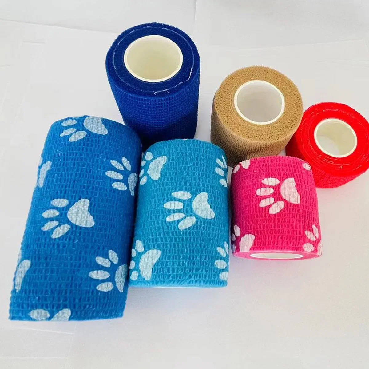 Colorful Animal Healthcare Wrap Latex and Latex Free Self-Stick Non Woven Cohesive Bandage Wrap 1"/2"/3"/4"/6"X 5yards