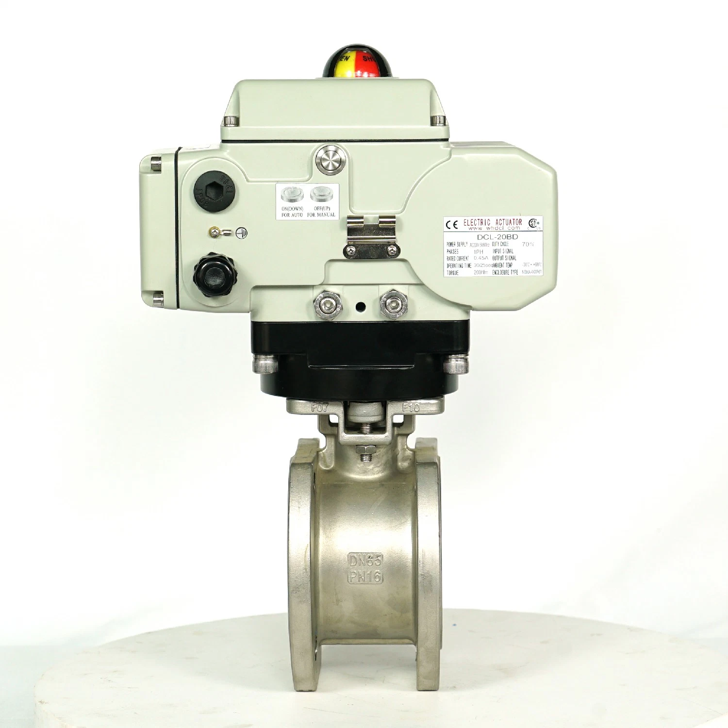 Modulating Quarter-Turn Electric Actuator Rotary Motor Control Valve