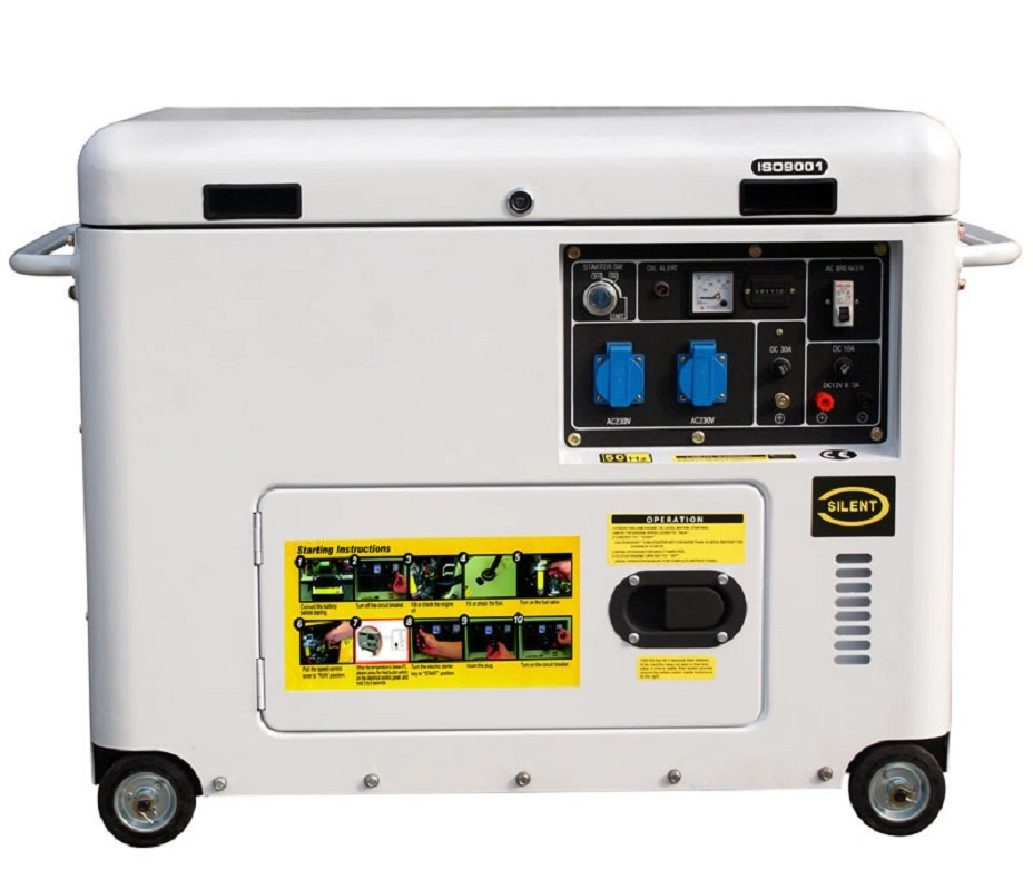 Good Safety 50HZ 6.5KVA 6.5KW 6500W Soundproof Diesel Generator Set