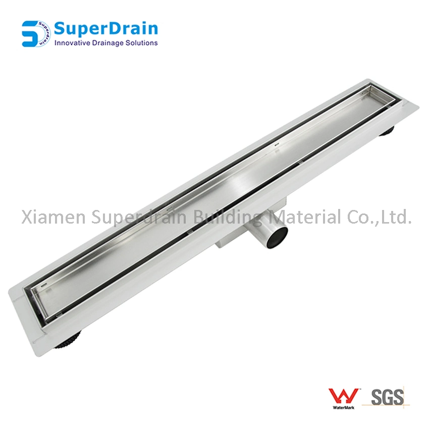 China Supplier Long Stainless Steel Tile Marble Insert Drain