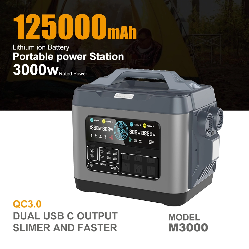 High Power 3000W Portable Power System 2880wh Emergency Backup Solar Power System for Power Outage and Camping