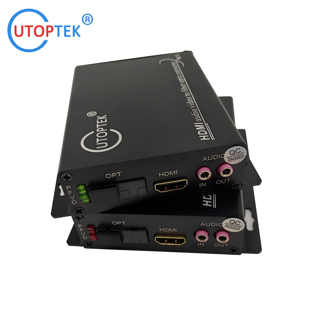 OEM Factory HDMI 1080P Fiber Optic Converter Support USB Kvm 20km HDMI to Fiber Extender