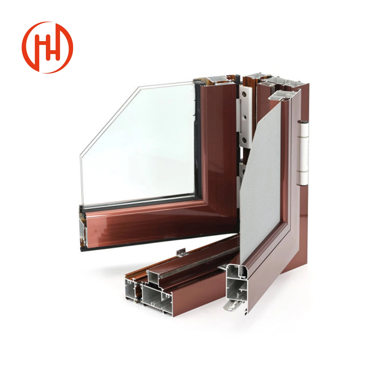 China Custom Powder Coated Aluminum Profile Extrusion Aluminum Frame for Sliding Door