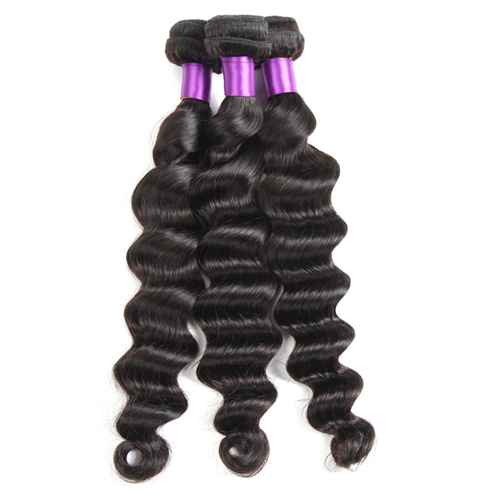 Kbeth Women New Fashion Machine Double Weft Weaving Loose Wave Bundles Real 100% Human Hair for Fashion Show