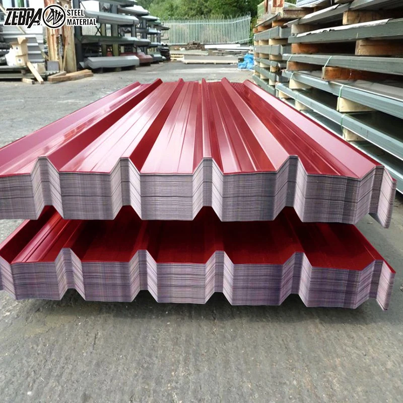 PPGL Roof Tile Building Material Colorful Aluzinc Zinc Ral Color Coated Metal Panel Gi Iron Galvanized Galvalume PPGI Prepainted Corrugated Steel Roofing Sheet