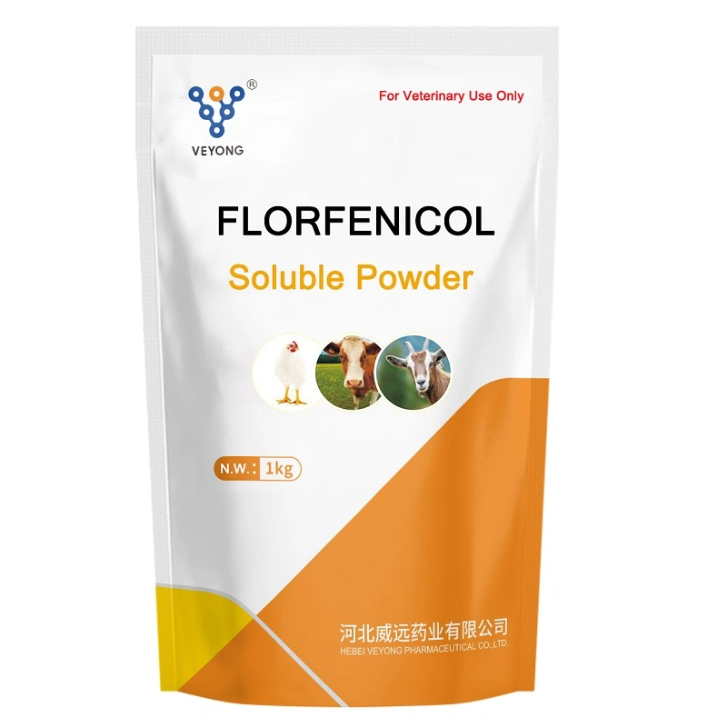 Médecine vétérinaire de haute qualité 20% Florfenicol WSP pour poulet et Matière première propre au bétail