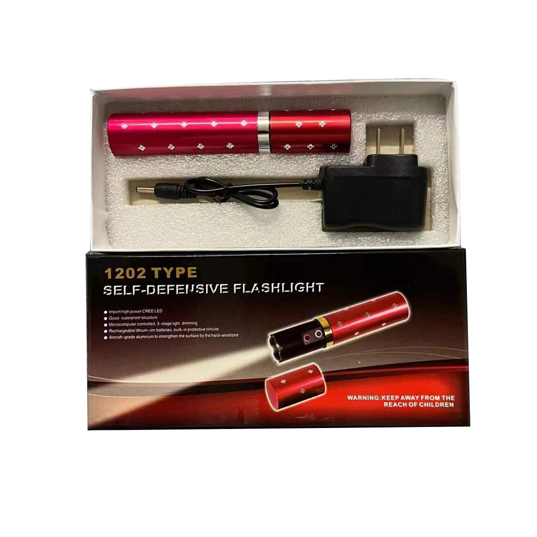 Mini Pocket Self Defense Electric Shock Lipstick Stun Guns with Flashlight