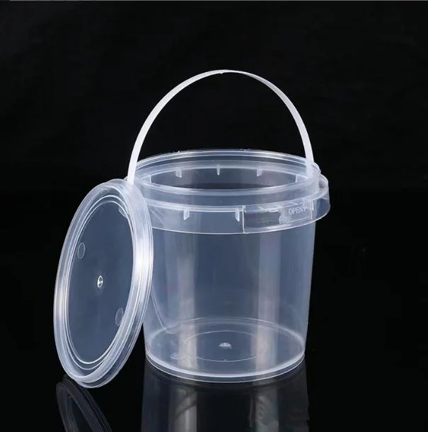 1 Litre /2L Food Grade Clear Plastic Bucket, 4 LTR /5 Liter Transparent Food Pail with Lid