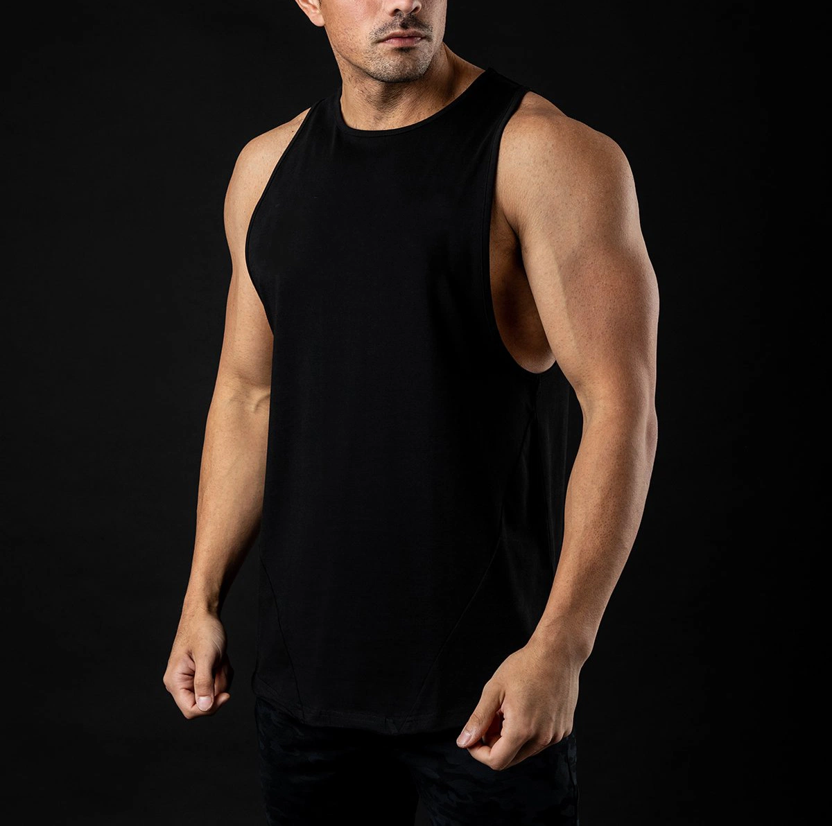 Mens Fashionable Bodybuilding Plain Color Tank Top