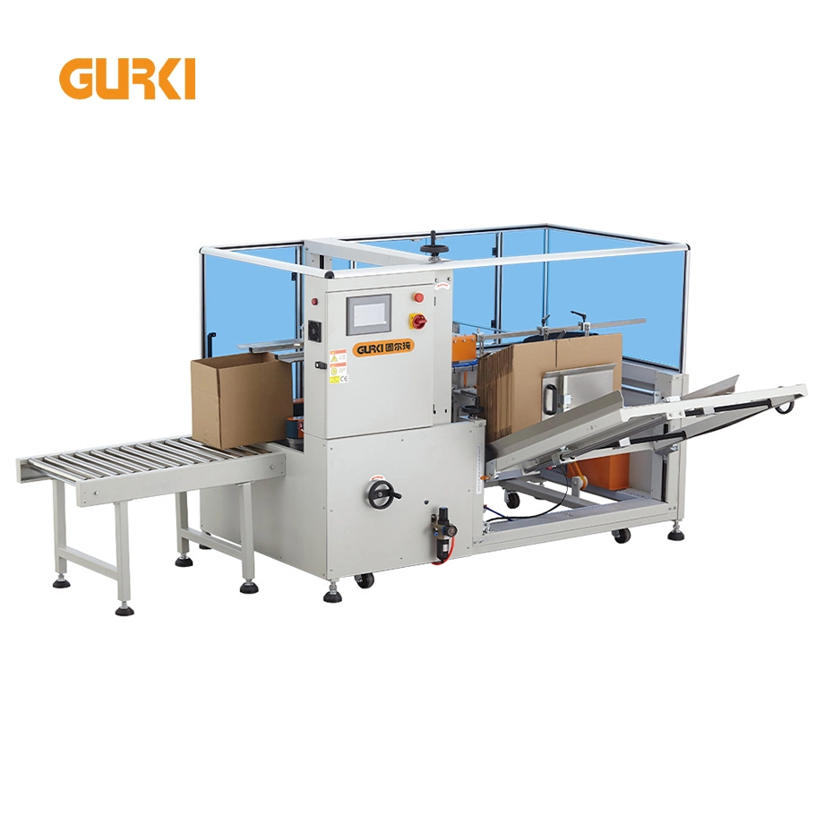 Case Erector Boxing Carton Packing Line with Carton Erector and Bottom Lock Sealing Folding Sealer